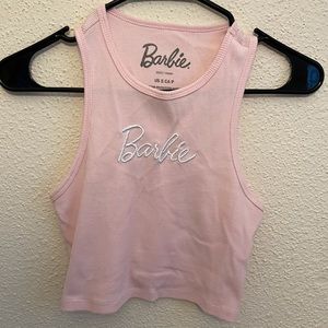 Barbie Light Pink Racerback Crop Top Size Small